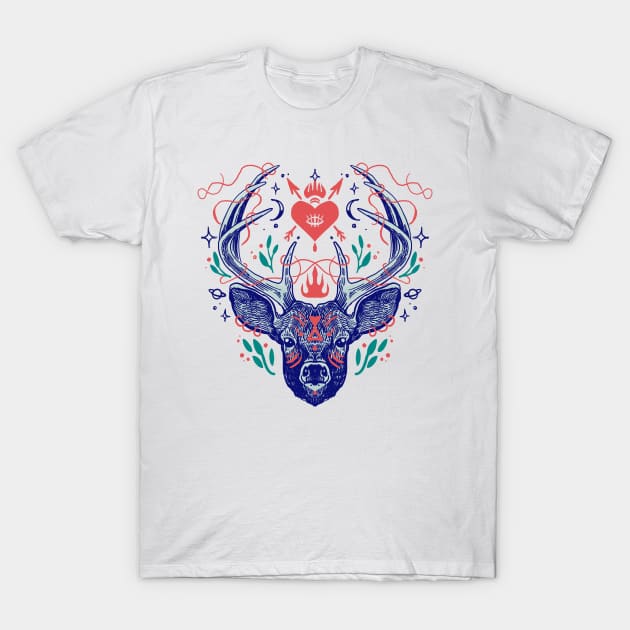 Deer animal spirit T-Shirt by Paolavk